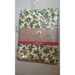 Mommy & Me 6 Piece Baking Set Holly Berries 100% Cotton Nantucket Home